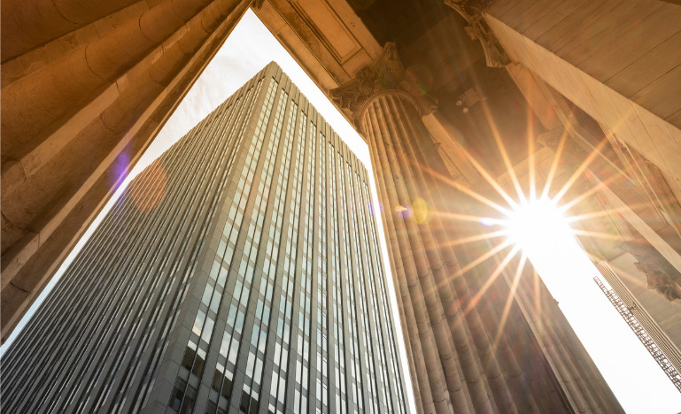 Corporate finance building picture