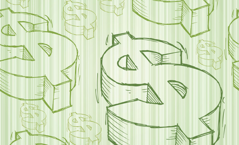 Green dollar signs