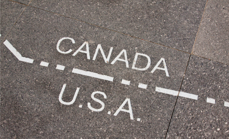 Canad US border