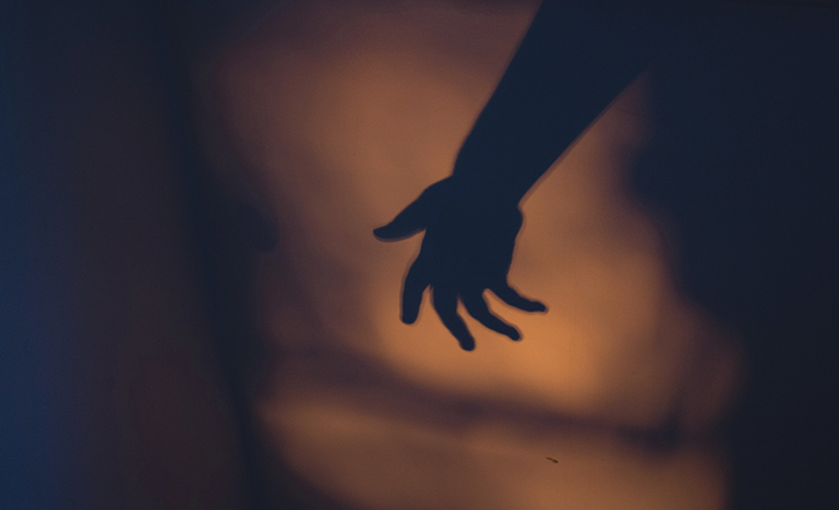 Silhouette of a hand 
