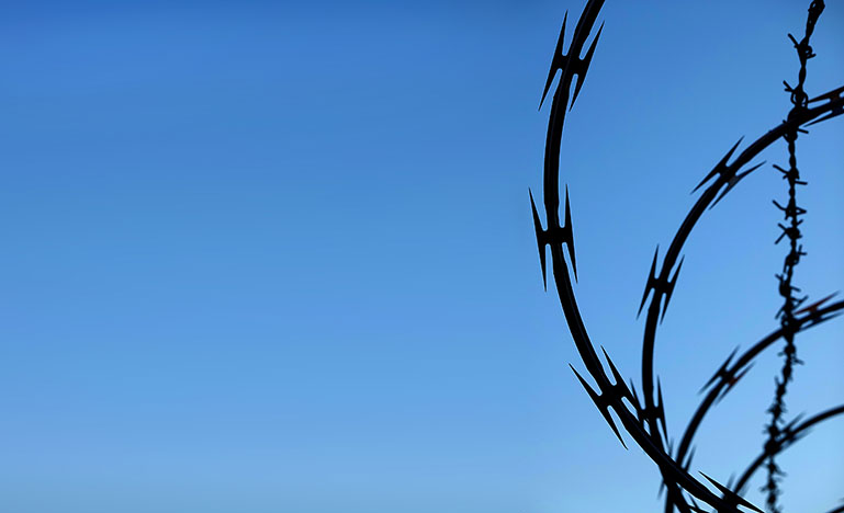 Prison barbed wire