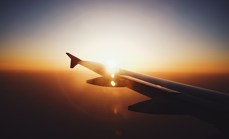 view from an airplane window