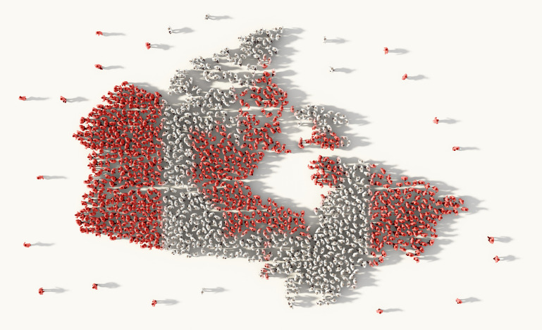 People forming canada