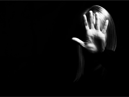 Woman showing stop with her hand