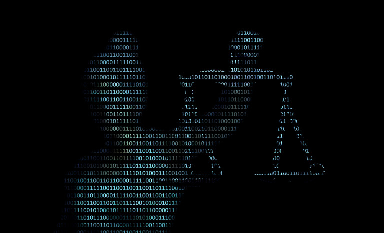 Lady justice on digital background