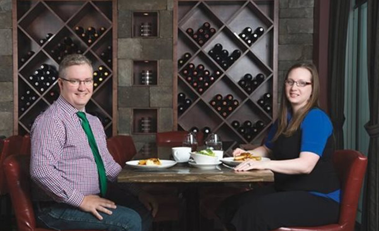 Jason Morris and Crystal Schening at Sherwood Park's Vicky’s Bistro and Wine Bar