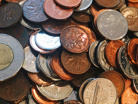 Pile of coins