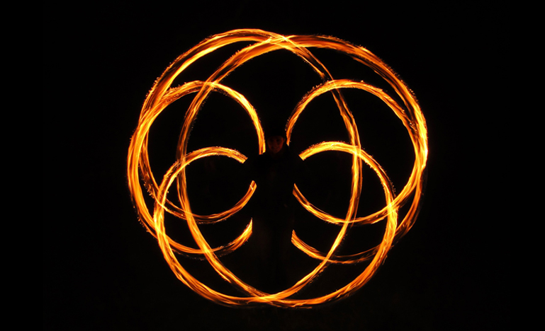 Light art created by long exposure time